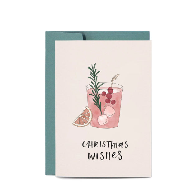 Christmas Cocktail Greeting Card