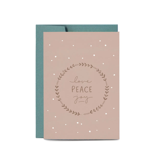 Love Peace Joy Christmas Greeting Card