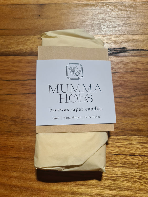 Mumma Hols Beeswax Floral Taper Candles - Mini