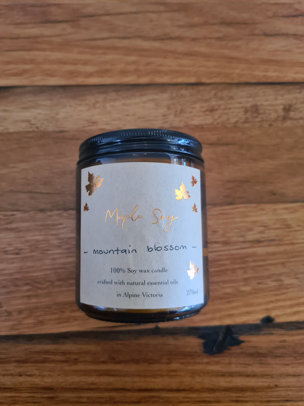 Soy Wax Candle by Maple Soy - Mountain Blossom