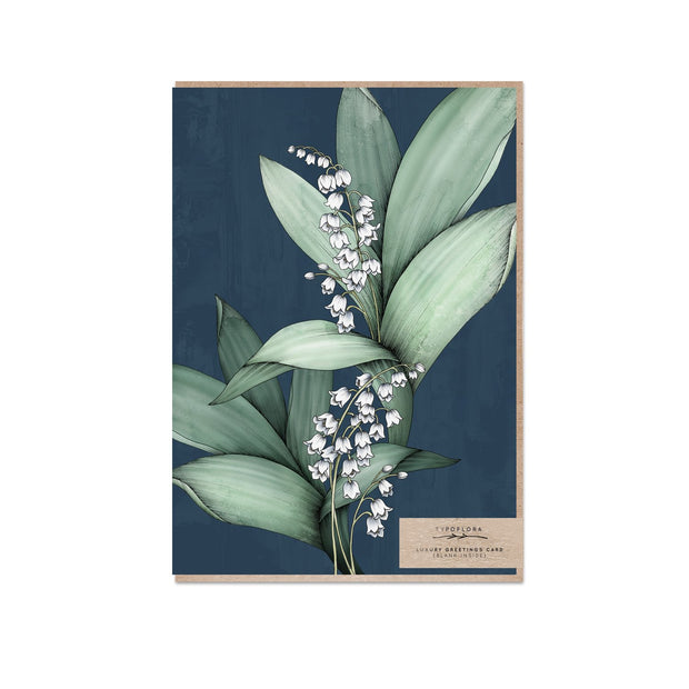 Typoflora Card - Lily of Valley Portrait