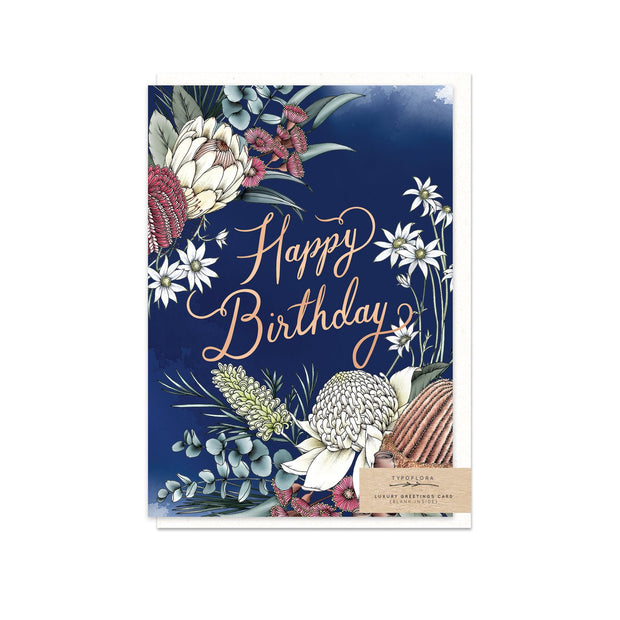 Typoflora Card - Natives birthday